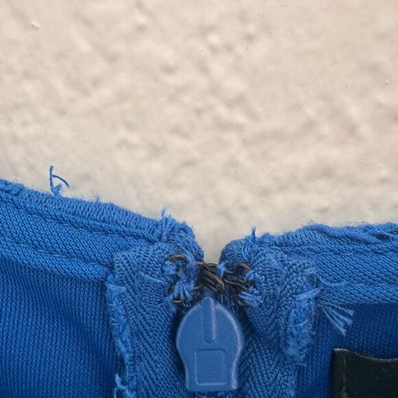 Ralph Lauren Blue Sheath Dress 3/4 Sleeve Crew Neck - Picture 5 of 11